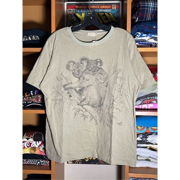Vintage 90s Koala Australia Double Sided Nature Tee - Picture 1 of 4
